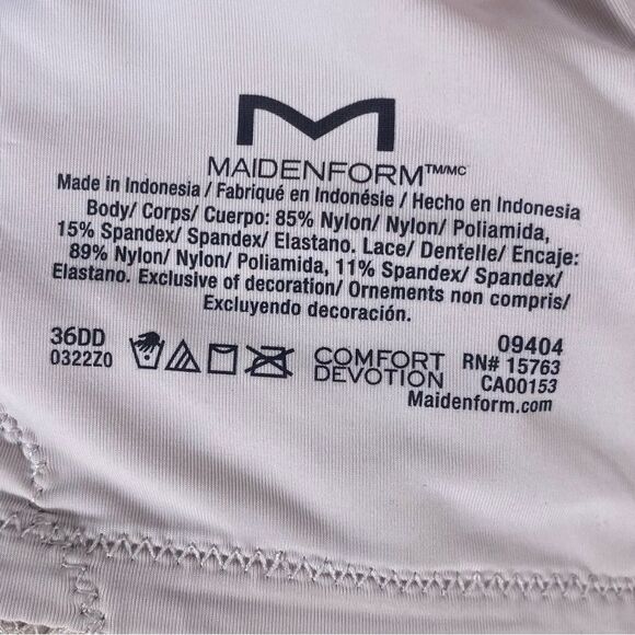 Maidenform Comfort Devotion Embellished Extra Coverage Bra Size 36DD - Picture 4 of 4